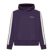 Palm Angels Mörklila Track Hoodie med Off-White Ränder Purple, Herr