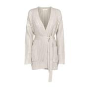 Max Mara Vanilla Cardigan med Robe Silhuett Beige, Dam