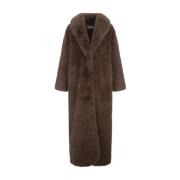 Giuseppe Di Morabito Brun Faux Fur Långrock Juvel Brown, Dam