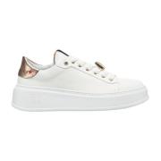 Gio+ Kontrast Häl Sneakers White, Dam