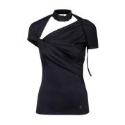 Coperni Svart Cut Out T-Shirt Black, Dam