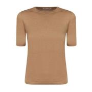 Max Mara Silke Kashmir Crew-Neck Tröja Brown, Dam