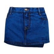 Vivienne Westwood Tie Dye Denim Miniskirt Blue, Dam