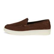 Boggi Milano Suede Loafers Brown, Herr