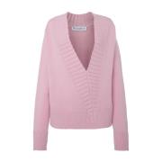 JW Anderson Kashmirblandning V-ringad Tröja Pink, Dam