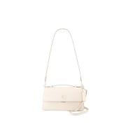 Coach Beige Läder Crossbody Väska med Klaff Beige, Dam