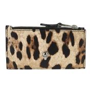 Alexander McQueen Leopardmönstrad Vegan Clutch Svart Multicolor, Dam