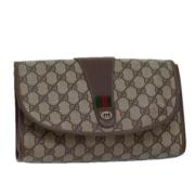 Gucci Vintage Pre-owned Canvas kuvertvskor Brown, Dam