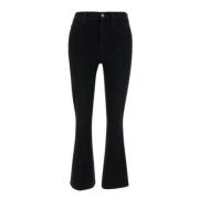 Liu Jo Hög Midja Prinsessa Crop Flare Jeans Black, Dam