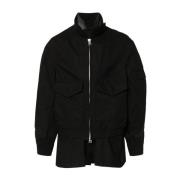 Sacai Svart Ripstop Lagersjacka Black, Herr