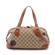 Gucci Vintage Pre-owned Canvas handvskor Beige, Dam