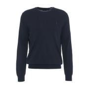 Polo Ralph Lauren Räfflad Crew Neck Stickad Tröja Blue, Herr