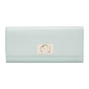 Furla Elegant Printed Leather Continental Wallet Blue, Dam