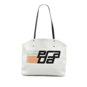 Prada Vintage Pre-owned Canvas totevskor White, Dam