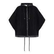 Moncler Ull Poncho Black, Dam