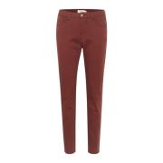 Cream Straight-leg Twill Pant - Coco Fit Brown, Dam