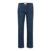 Cream Straight-leg Jeans Indigoblue Washed Denim Blue, Dam