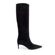 Dolce & Gabbana Suede Stiletto Heel Boots Black, Dam