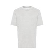 Brunello Cucinelli Mélange-effekt Crew Neck T-shirt Gray, Herr