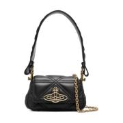 Vivienne Westwood Quiltad Svart Läderkedjeväska Black, Dam