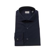 Bagutta Slim Fit French Collar Shirt Blue, Herr