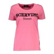 Ermanno Scervino Kortärmad Broderad Rosa T-shirt Pink, Dam