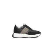 Cerruti 1881 Platform Läder Sneakers Logo Frontale Black, Dam