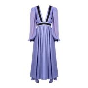 Pinko Elegant Maxi Klänning Purple, Dam