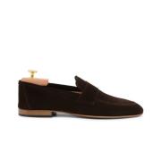 Duca di Morrone Suede Brown Loafers Vår/Sommar Herr Brown, Herr