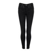 Liu Jo Slim Fit Brocade Jeans Black, Dam