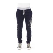 Baldinini Sportiga Sweatpants med Tricolor Insats Blue, Herr