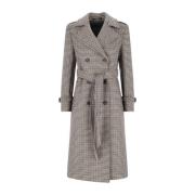 Tagliatore Belted Coats Beige, Dam