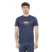 Baldinini Kortärmad Rund Hals T-shirt Blue, Herr