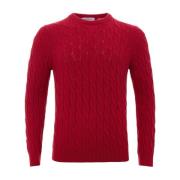 Gran Sasso Klassisk Crimson Bomullsweater Red, Herr