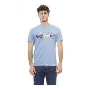 Baldinini Trend T-shirt med Logodetalj Blue, Herr