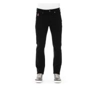 Baldinini Slim-Fit Jeans med Tricolor Insats Black, Herr