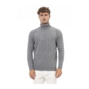 Alpha Studio Dolcevita Sweater - Långärmad - Regular Fit Gray, Herr