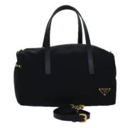 Prada Vintage Pre-owned Nylon handvskor Black, Dam