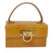 Salvatore Ferragamo Pre-owned Pre-owned Belagd canvas handvskor Yellow...