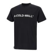 A-Cold-Wall Svart Bomull T-shirt med Logotyp Black, Herr