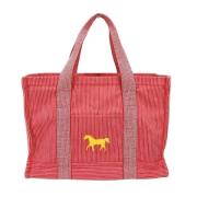 Hermès Vintage Pre-owned Canvas totevskor Red, Dam