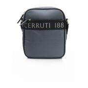 Cerruti 1881 Crossbody-väska med dragkedja och logotyp Gray, Herr