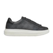 Guess Svarta Sportiga Syntetiska Sneakers Black, Herr