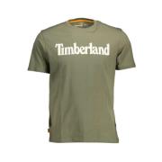 Timberland Grön Klassisk T-shirt med Rund Hals Green, Herr