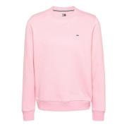 Tommy Hilfiger Rosa Casual Tröja Minimalistisk Stil Pink, Dam