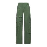 Alice + Olivia Oversized Cargo Pant Green, Dam