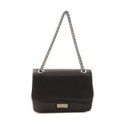 Pompei Donatella Läder Crossbody Väska med Logofoder Black, Dam