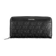 Calvin Klein Damplånbok Svart Rfid Dragkedja Black, Dam