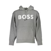 Hugo Boss Grå huva tröja med logotyp Gray, Herr