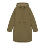 Marc O'Polo Avslappnad huva parka Brown, Dam